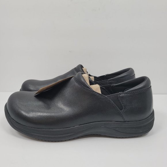 Mozo Spider Oil Slip Resistant Traction Men\'s Black Leather Clog US Size 10 NWT main image 7